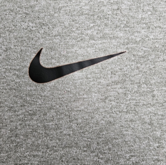 Nike Meduim Dri-Fit Tee, Gray with Black Swoosh - Picture 3 of 4